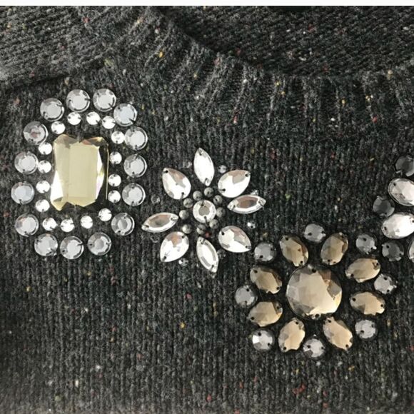 J CREW Lambswool ドネゴール ジュエルド セーター XSMALL 【公式通販】